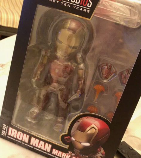 漫威正版野兽王国十周年限量钢铁侠MARK4...