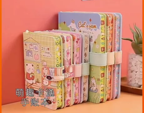 可爱女生64K手账本学生日记本彩页笔记本萌...