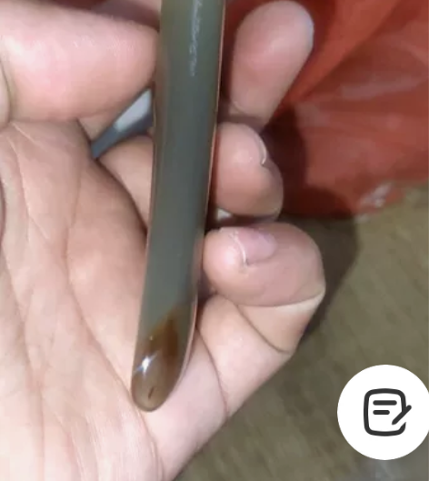 1.2厚白牦牛角三角板编号12-1带一点水...