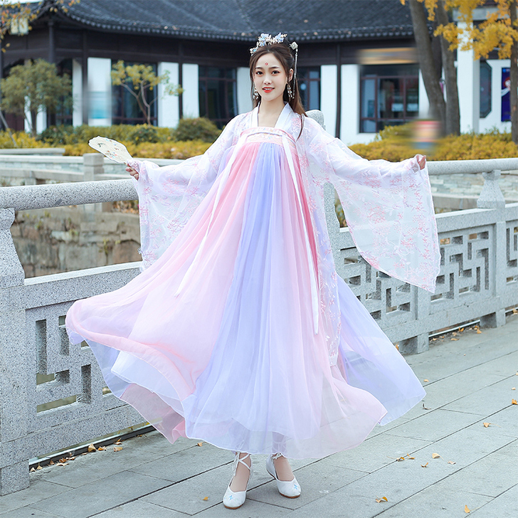 春樱汉服女中国风古装大袖衫超仙气飘逸日常学...