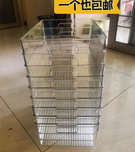 赔钱处理，透明收纳盒透明储物盒零食收纳盒书...