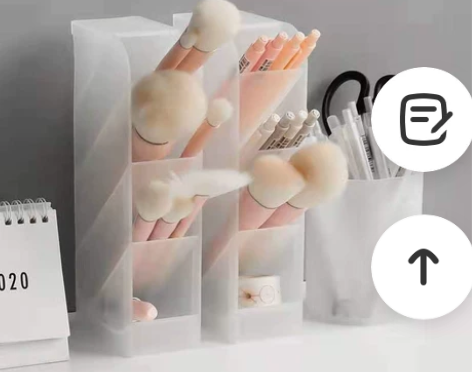 桌面收纳神器，斜插+圆筒[new][new...