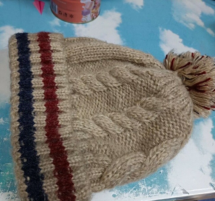 酷乐潮玩毛线冬帽，帽子特别舒服