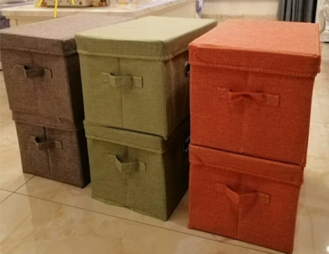 （12.9元包邮清仓）衣服收纳箱布艺整理箱...