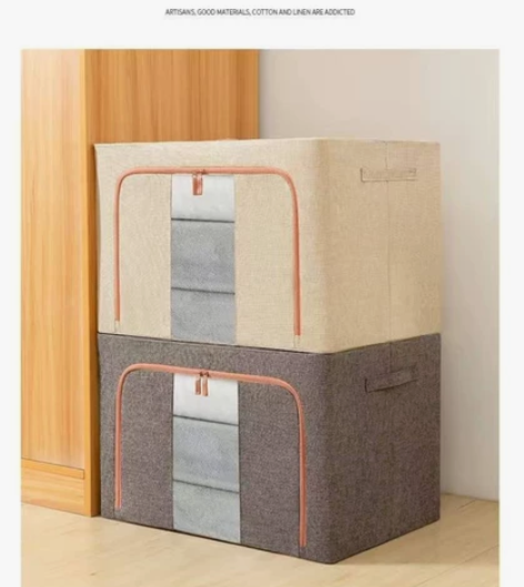 【特价处理】衣服收纳箱大号牛津布钢架收纳箱...