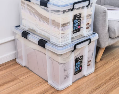 布艺收纳箱 收纳箱布艺特大号密封防潮塑料加...