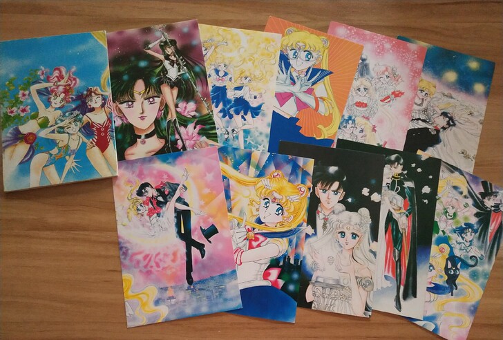 美少女战士 明信片 扑克牌 怀旧卡片 小甜...
