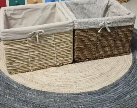 草编大号收纳筐全新藤编玩具篓杂物整理篮筐可...