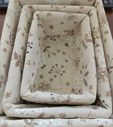 全新包邮 草编收纳筐藤编织布艺桌面茶几杂物...