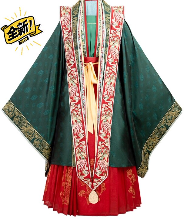 汉服重回汉尚子衿明制春夏齐腰齐胸白菜女学生...