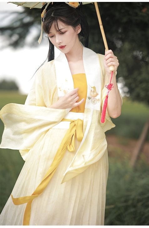 宴山亭原创汉服 叽叽姬 宋制绣花褙子百迭裙...