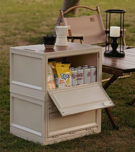 户外露营收纳箱折叠箱野营整理箱车载后备箱置...