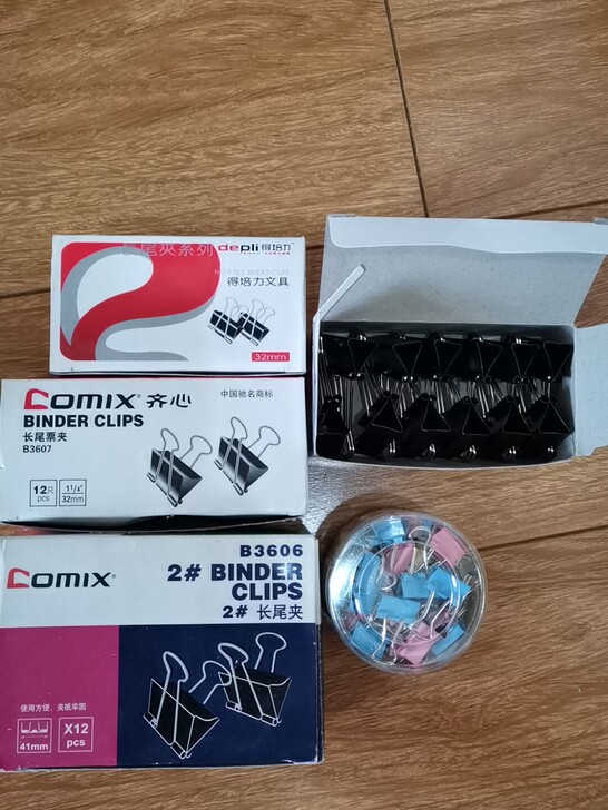 齐心，得陪力，长尾夹，全新！41mm*12...