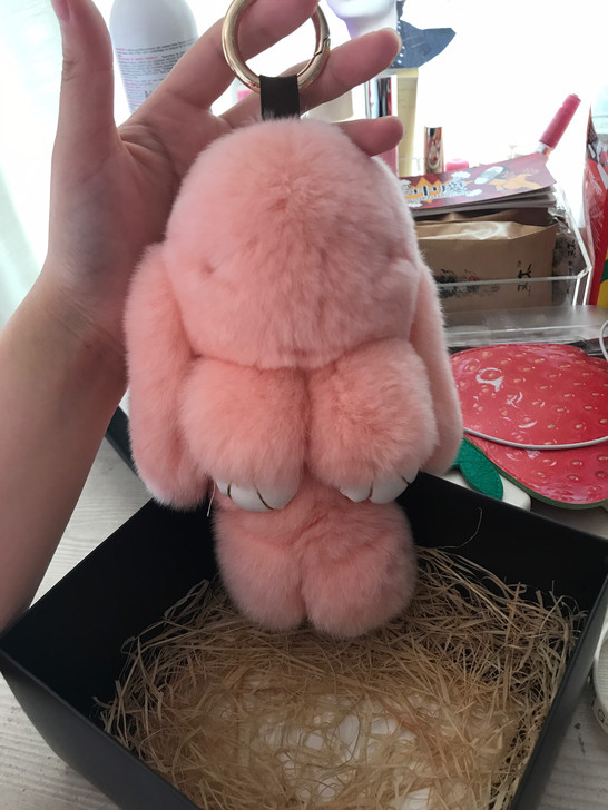 兔毛小兔子挂件