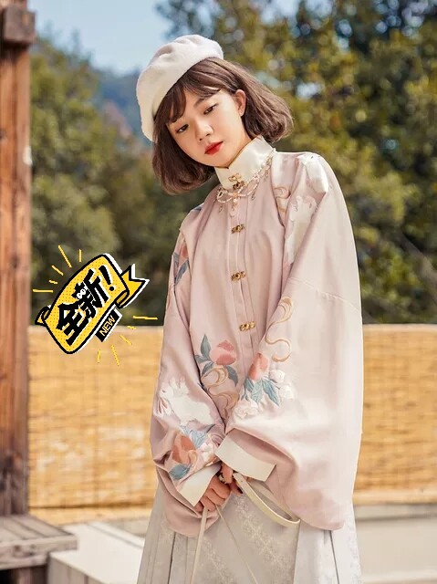徐娇织羽集无茕竖领对襟短外套汉服汉元素春秋...