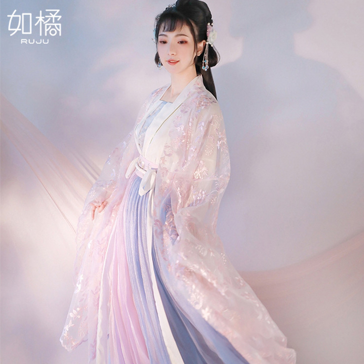 汉服女中国风学生清新仙女夏天仙气飘逸古风古...