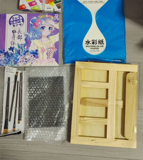 伯伦斯36色固体水彩（水彩纸，画笔，固体颜...