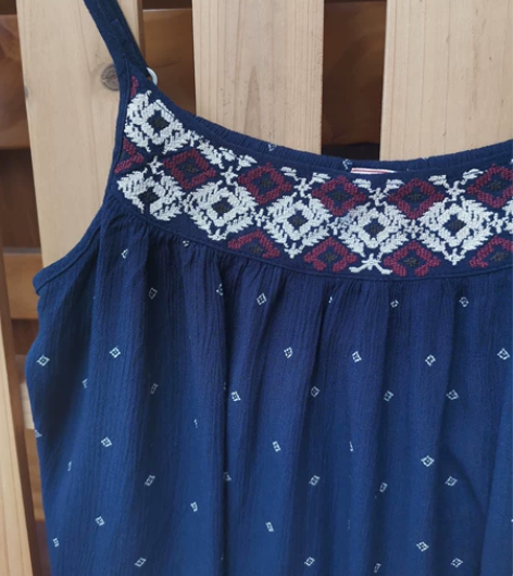 全新复古刺绣吊带背心女夏季外穿内搭打底XS...