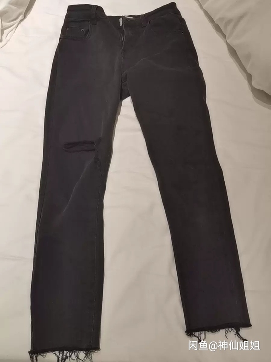 x2家破洞小脚裤   穿了俩次