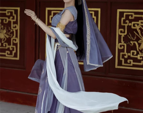 捌伍柒原创琼瑶公主异域风敦煌飞天改良汉服女...