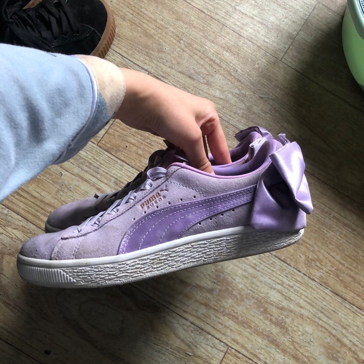 puma 彪马女鞋 低帮 紫色蝴蝶结蕾哈娜...
