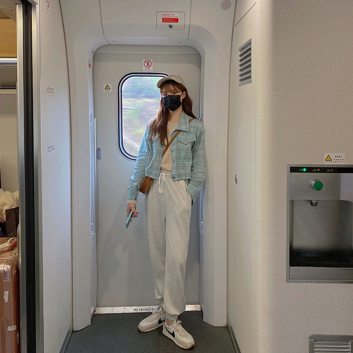 格子衬衫女设计感港味棉麻春秋新款长袖短款i...