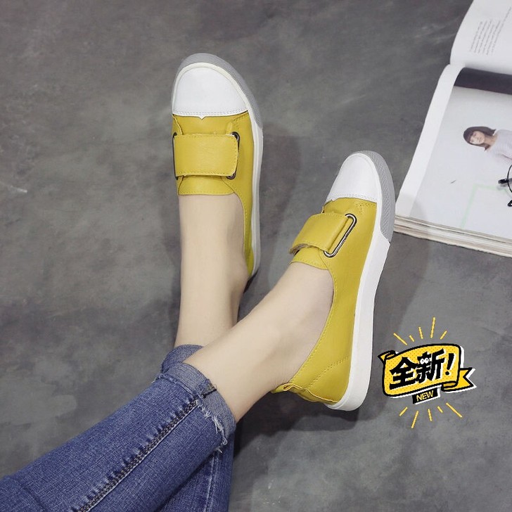软皮小白鞋女2021春款透气时尚百搭平底休...