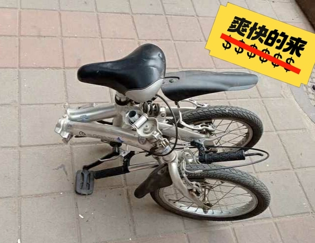 自行车轻便好骑，大人孩子都可以骑～～