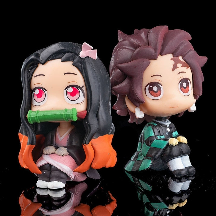 鬼灭之刃 坐姿 炭治郎 祢豆子手办模型蛋糕...