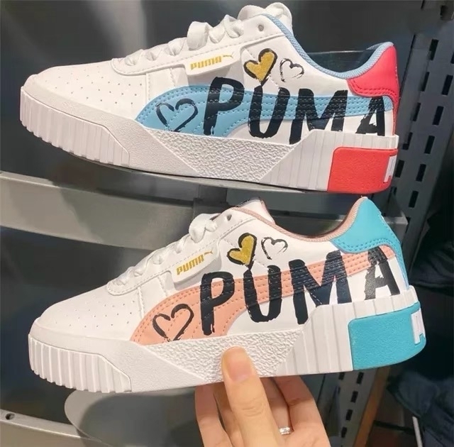 Puma彪马女鞋Cali三明治鸳鸯涂鸦小白...