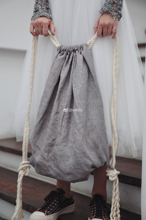 Elena Dawson 麻绳流浪帆布包