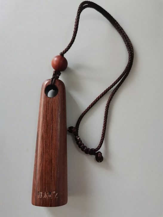 谭木匠木雕吊坠印章，长7㎝，个人闲置出售