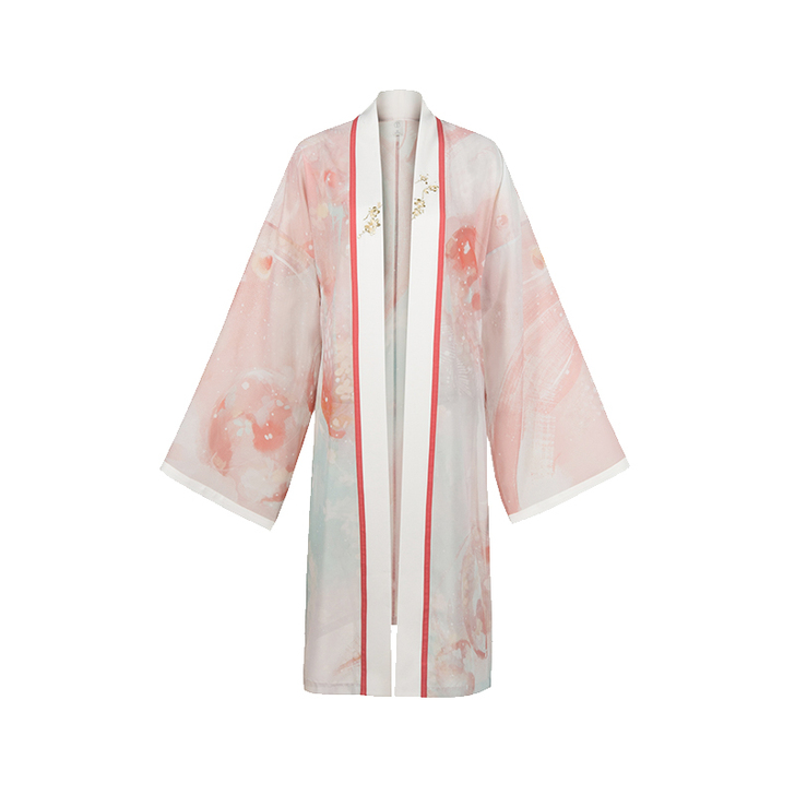 十三余西湖龙女粉色长衫