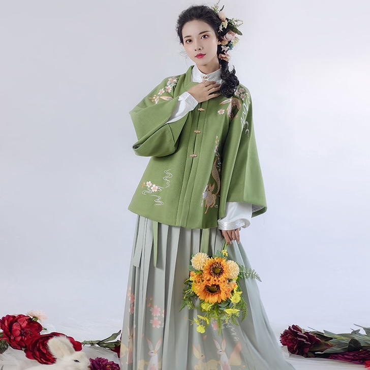 汉服女秋冬毛呢明制汉服季九月念秋【如茵】明...