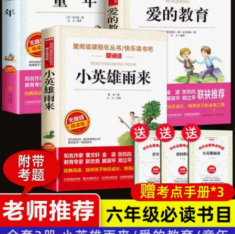 爱的教育小英雄雨来童年书全套高尔基正版原著...