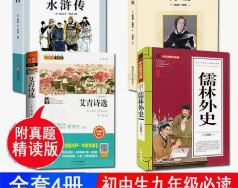 九年级必读全四册初中生简爱儒林外史水浒传艾...