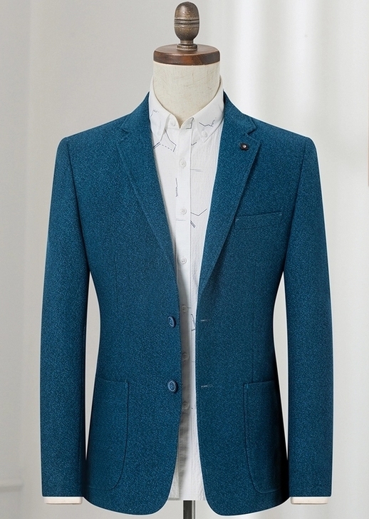 男士毛呢单西服男休闲韩版潮流百搭外套英伦风...