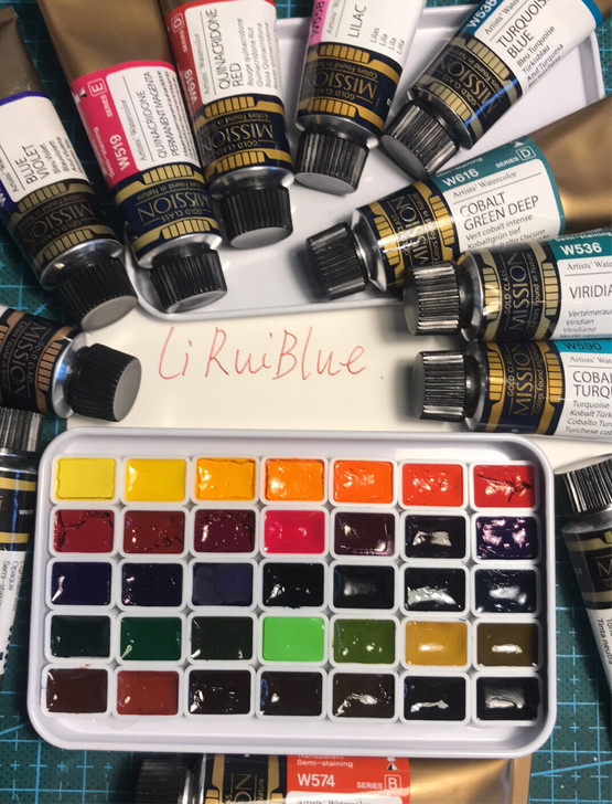 美捷乐金装34色水彩颜料0.5毫升分装