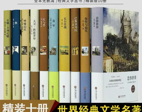 世界十大名著巴黎圣母院童年呼啸山庄红与黑飘...