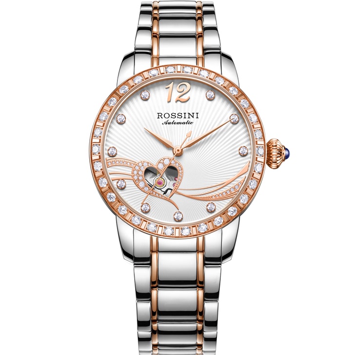 罗西尼手表女机械表典美系列正品名牌防水简约...