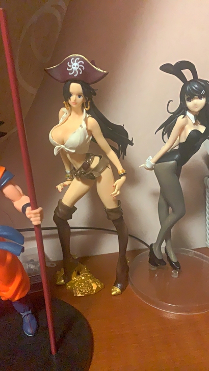 海贼王手办。女帝手办。汉库克手办。太大了没...