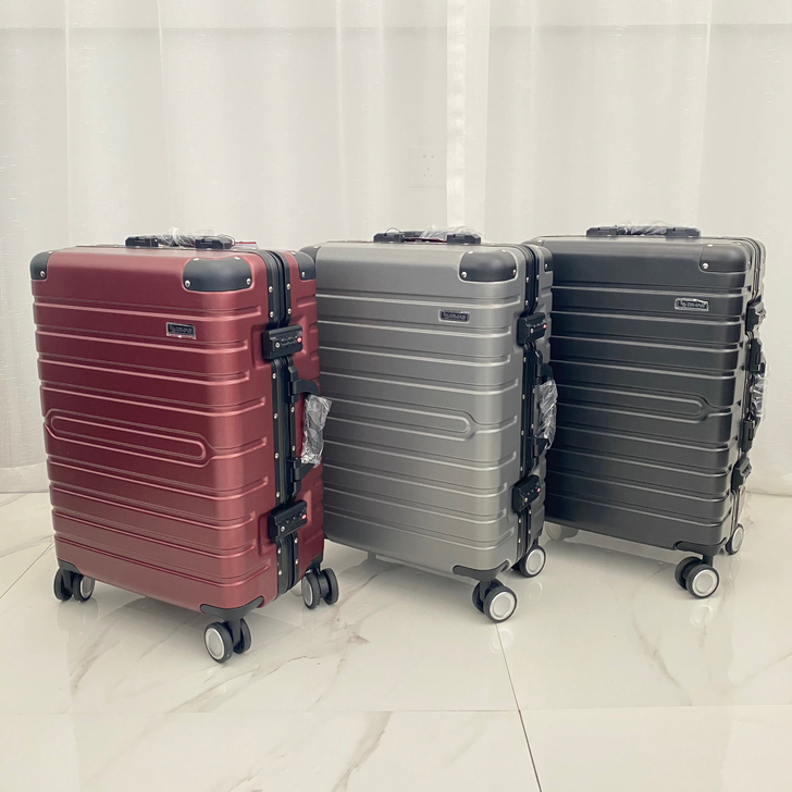 爱华仕铝框箱万向轮密码箱20寸商务登机箱防...