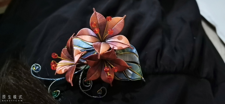 七夕牵牛花缠花发簪，如图，可加主体。