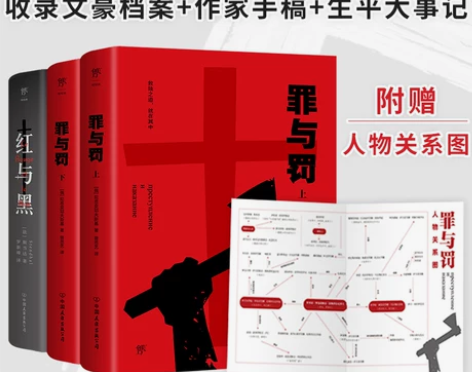 附赠人物关系图红与黑+罪与罚(上下)