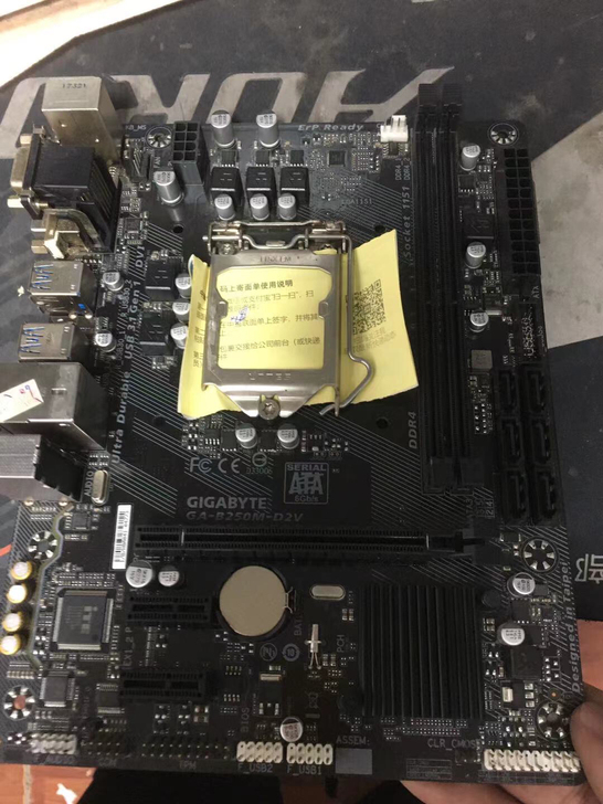 技嘉b250m-d2v主板1151CPU实...