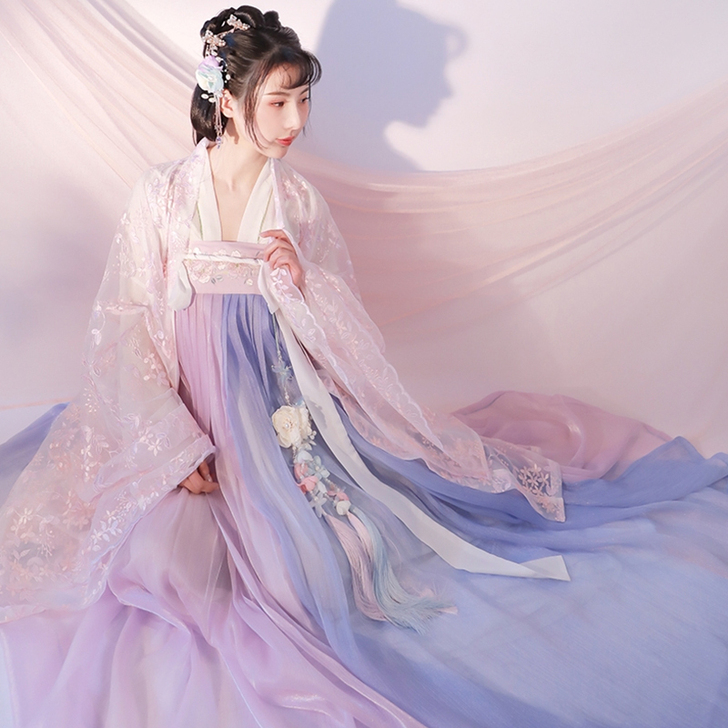 汉服女中国风原创齐胸夏季薄款仙女古装仙气飘...