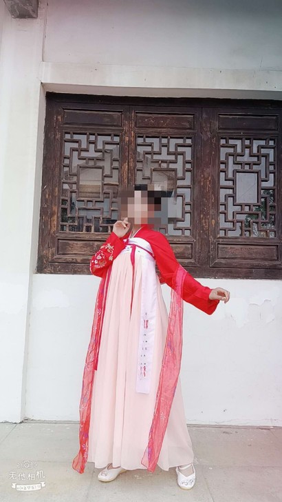 汉服   中国风改良汉元素齐胸襦裙抖音同款