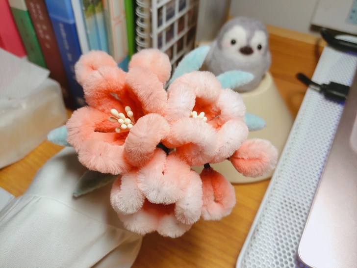 仿绒花汉服发饰发簪白菜捡漏