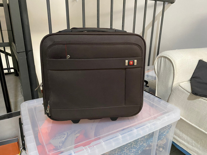 棕色牛津布多功能登机箱万向轮拉杆箱1个