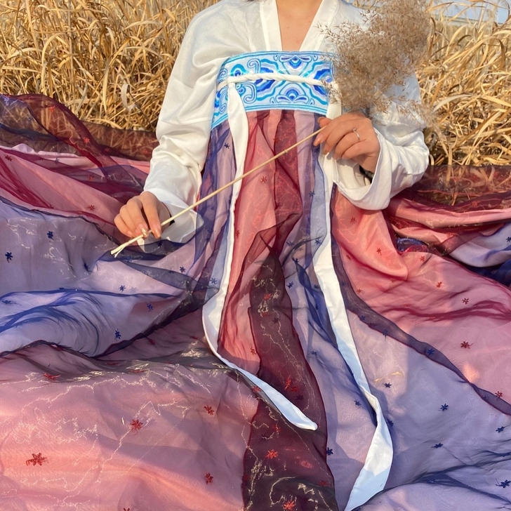 全新【星河赋】刺绣对襟6米摆下裙绣花齐胸襦...